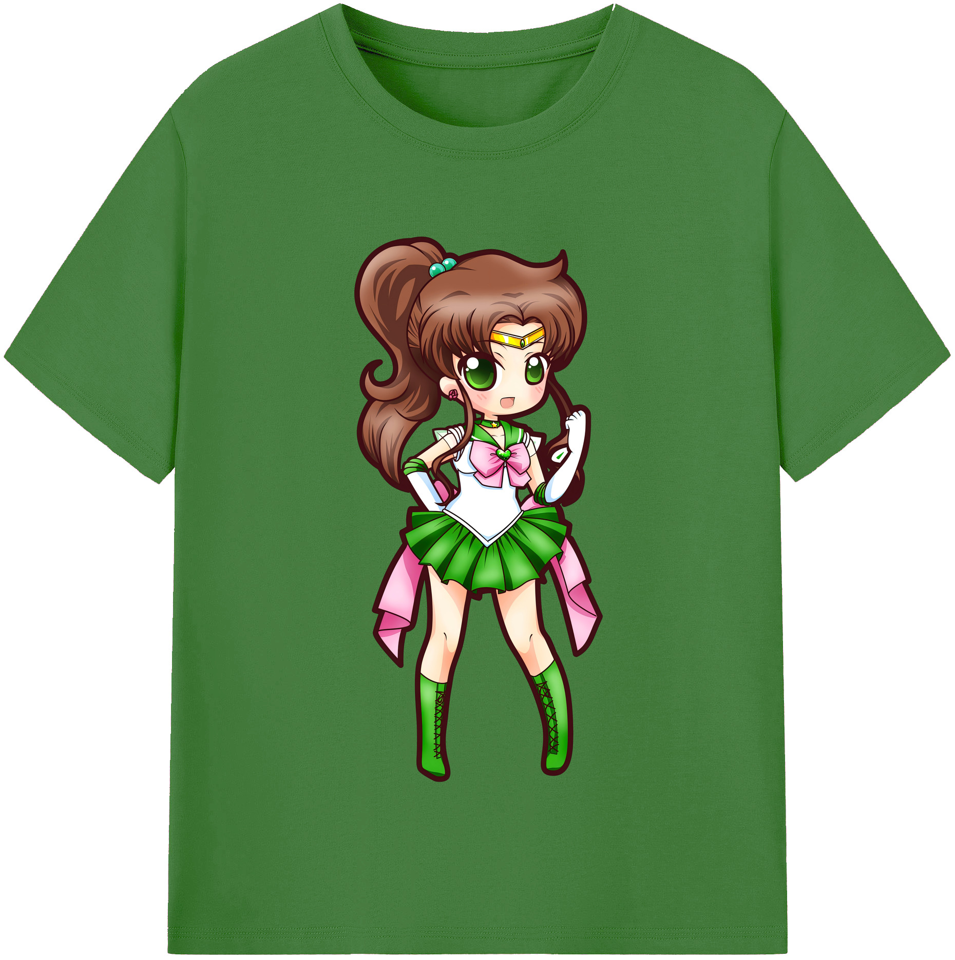 （画像用） 美少女戦士セーラームーン 木野 まこと きの まこと Sailor Moon Kino Makoto （セーラージュピター；Sailor Jupiter） レディースカジュアルプリントTシャツ（綿100％）